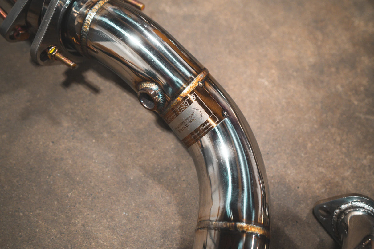 Valvetronic Designs® Ferrari 599 RACE F1 Valved Complete Exhaust System with 4" OD Tips