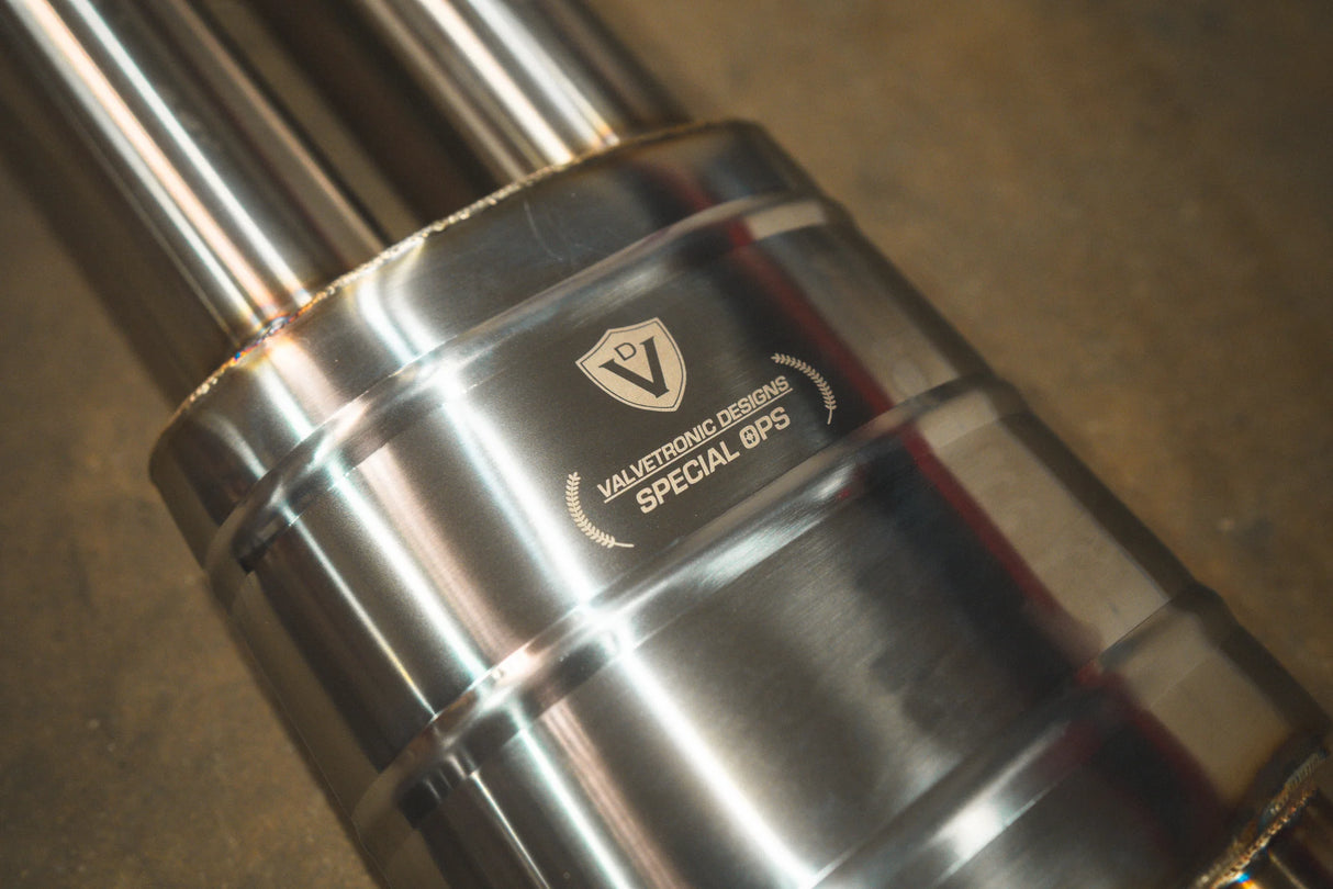 Valvetronic Designs® Ford Mustang GT S550 Valved Sport Cat-Back Exhaust with 4" OD Tips
