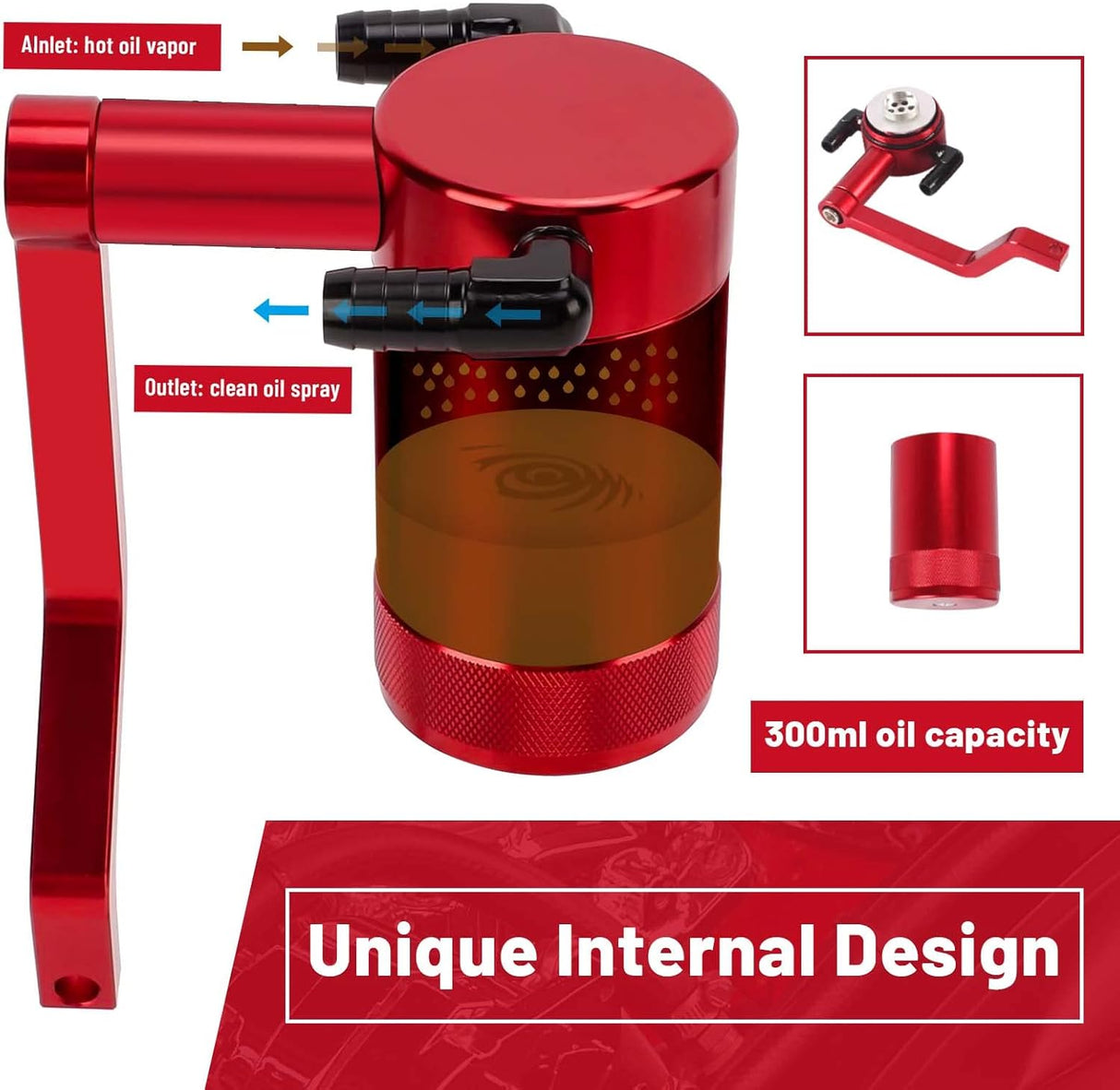 Dodge/Jeep/RAM 5.7L/6.4L HEMI Billet Oil Catch Can Kit (Z-Bracket)