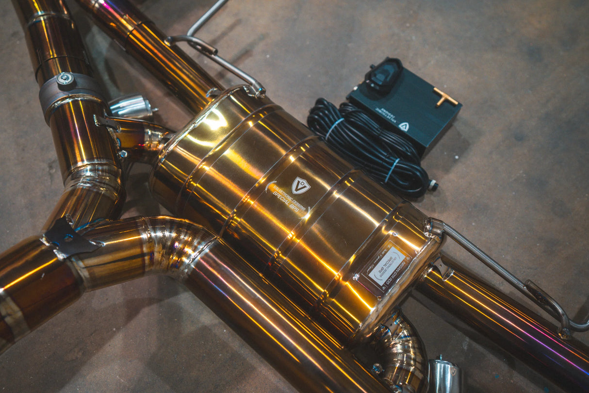 Valvetronic Designs® Nissan GT-R R35 Titanium Cat-Back Exhaust with 4" OD Tips