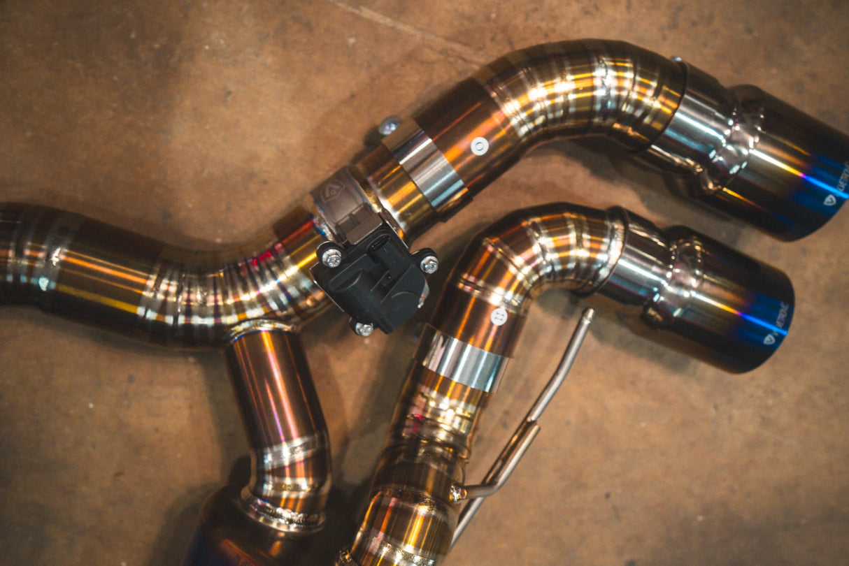 Valvetronic Designs® BMW M5 F90 Valved Titanium Cat-Back Exhaust with 4" OD Tips