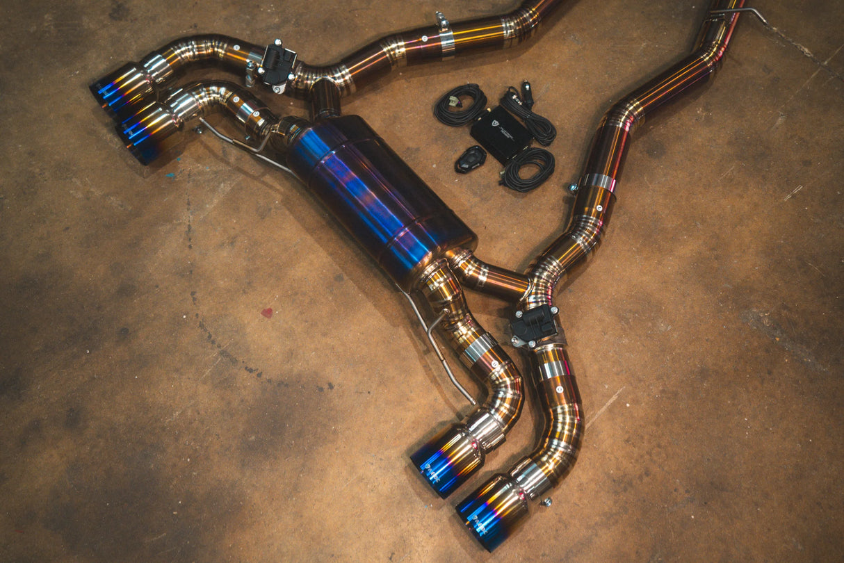 Valvetronic Designs® BMW M5 F90 Valved Titanium Cat-Back Exhaust with 4" OD Tips