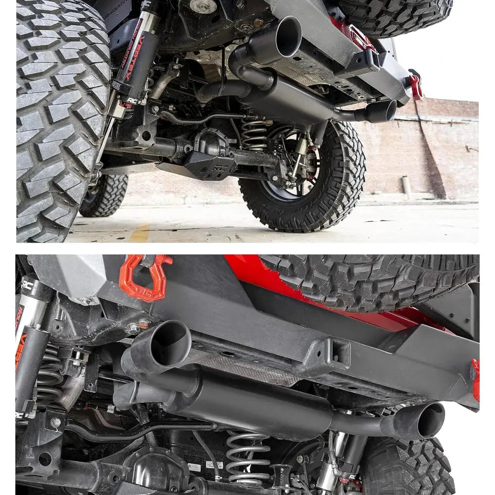 (07+) Jeep Wrangler 2.0L/3.6L/3.8L 304SS 2.5" Axle-Back Exhaust with 4" OD Tips