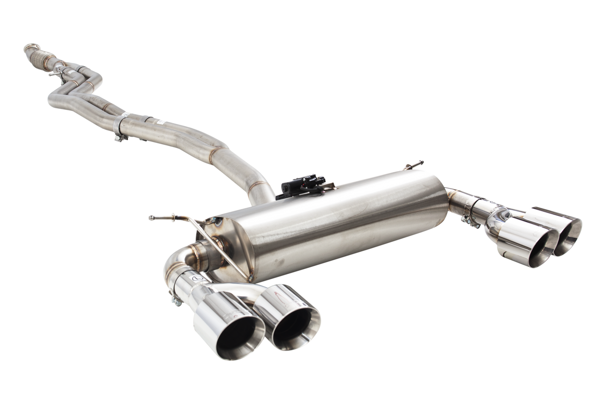 XForce (16-21) BMW M2 F87 Varex Valved 304SS 3" Cat-Back Exhaust with Quad 4" OD Tips