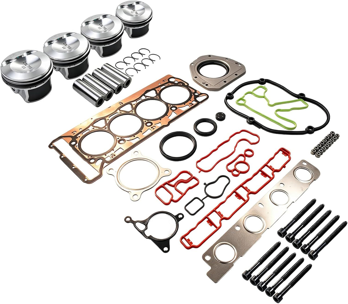Kingman Speed® (08-17) Audi/Volkswagen EA888 2.0L Piston/Gasket Kit (82mm Piston/23mm Pins)