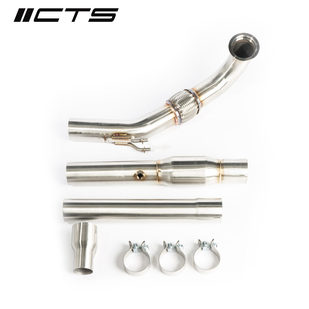 CTS Turbo® (13-20) Volkswagen Beetle/Jetta/Passat 304SS 3" 200 Cell Catted Down Pipe Kit