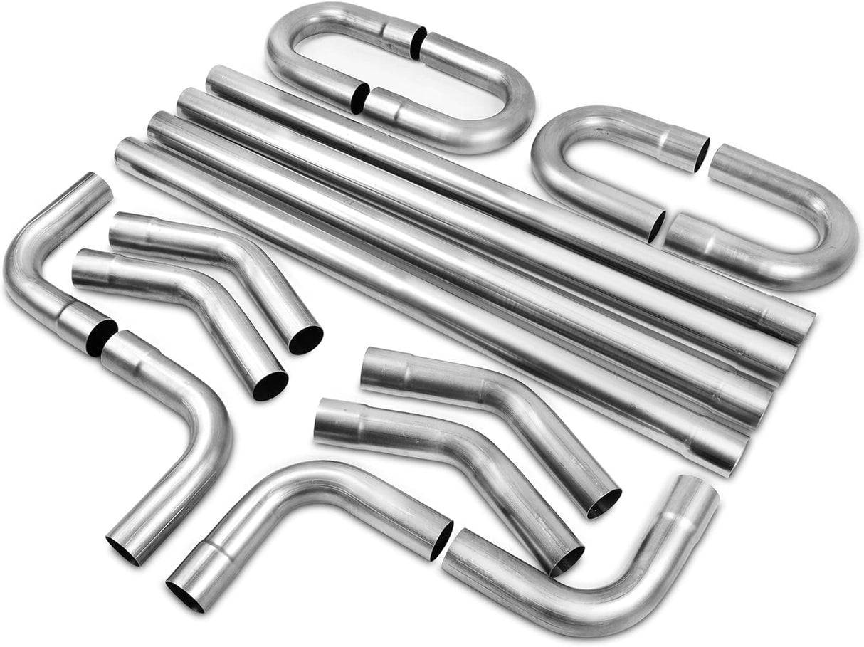 Kingman Speed® Universal 201SS 16 Gauge Mandrel Bend Exhaust Builder Kit (16-Piece)