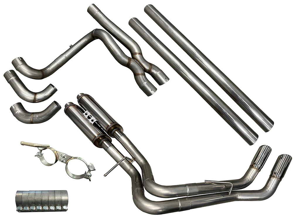 Speed Engineering® GM SUV/Truck 304SS 3" True Dual Cat-Back Exhaust (Crew Cab-Rear Exit)