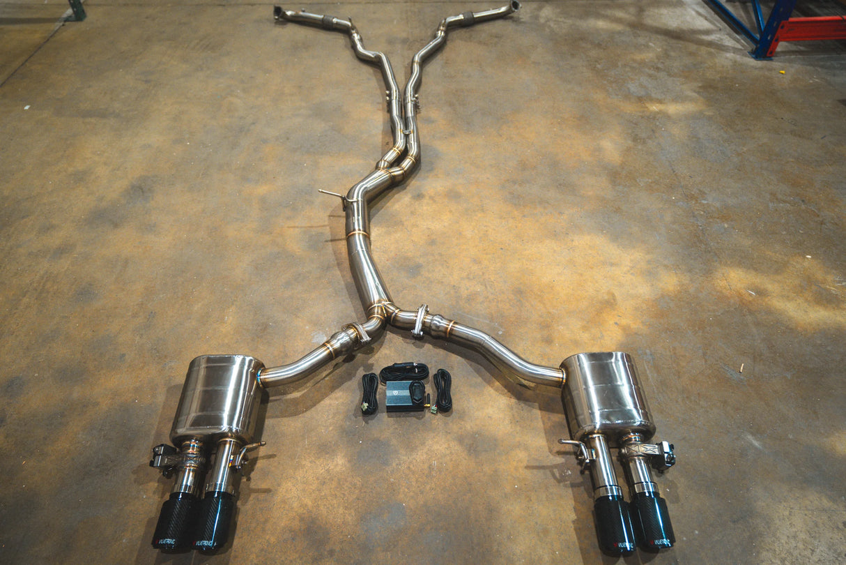 Valvetronic Designs® Audi S4/S5 B9 Valved Sport Titanium Cat-Back Exhaust with 4" OD TIps