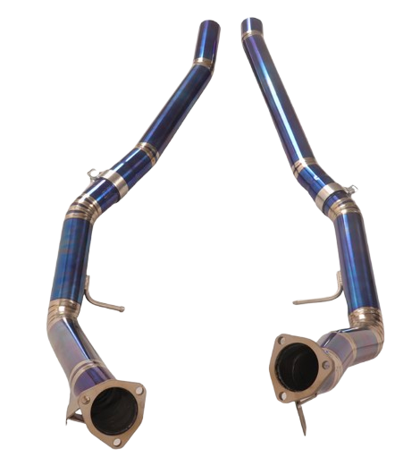 19-25 Audi RS6 C8/RS7 4K8 Titanium 3" Catless Exhaust Mid-Pipes