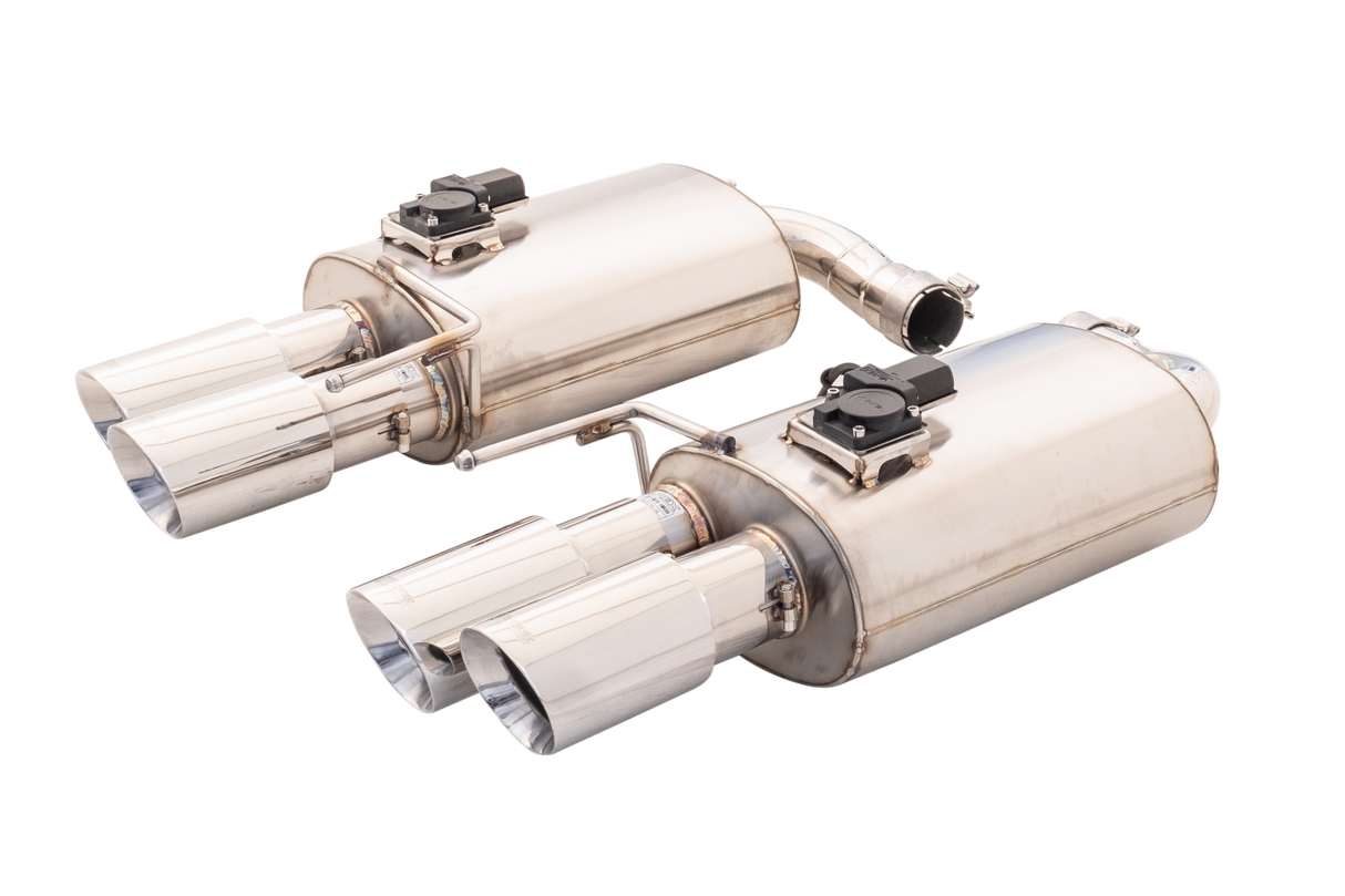XForce (18-23) Mustang GT S550 304SS 3" Axle-Back Exhaust with Quad 4" OD Tips