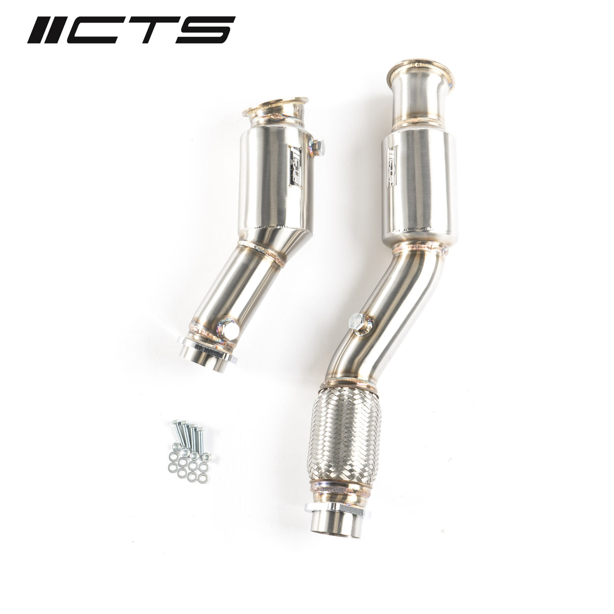 CTS Turbo® (20+) BMW M2/M3/M4 G8x 304SS 3" High-Flow 200 Cell Catted Down Pipes