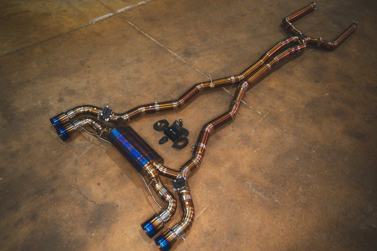 Valvetronic Designs® BMW M5 F90 Valved Titanium Cat-Back Exhaust with 4" OD Tips