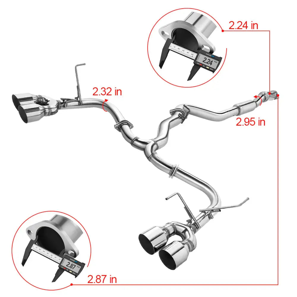 15-24 Subaru WRX/STI VA/VB 2.0L/2.4L/2.5L Cat-Back Exhaust with Quad 4" OD Tips