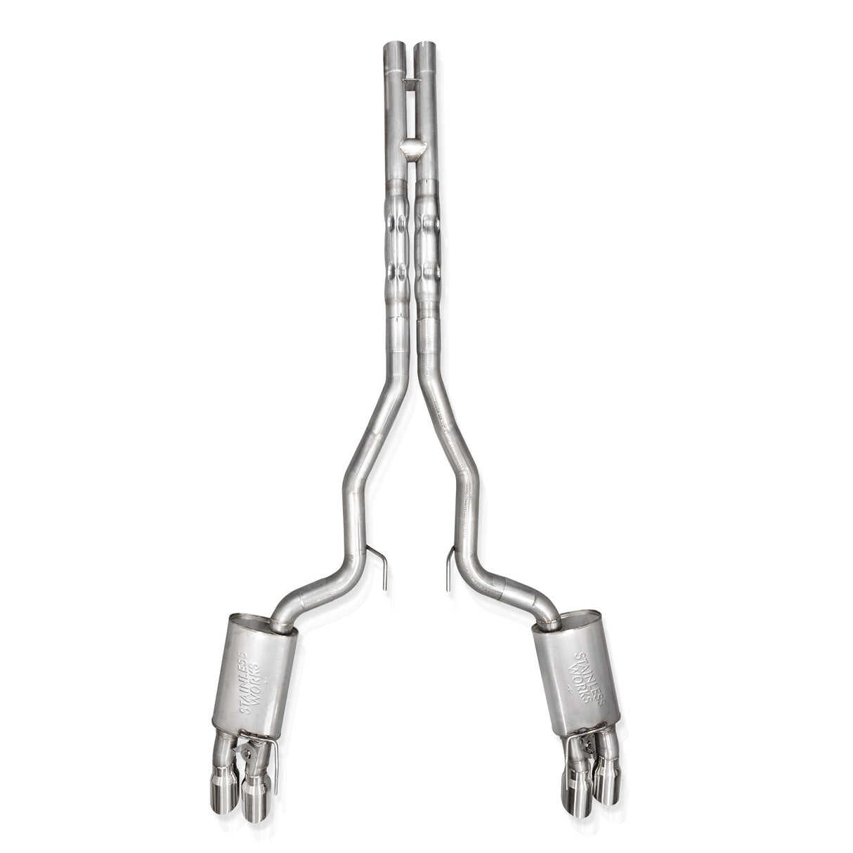 Stainless Works® (24-25) Mustang GT 304SS 3" Cat-Back Exhaust with Quad 4" OD Tips