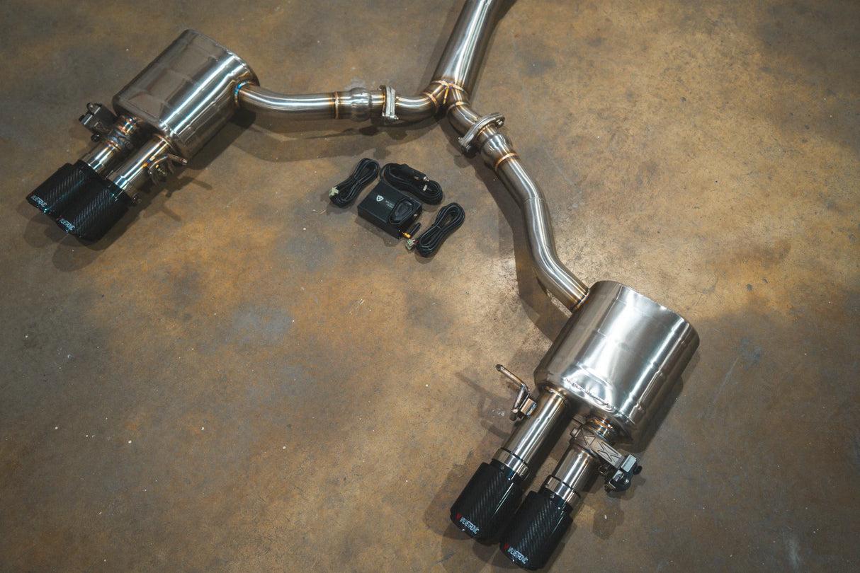 Valvetronic Designs® Audi S4/S5 B9 Valved Sport Titanium Cat-Back Exhaust with 4" OD TIps
