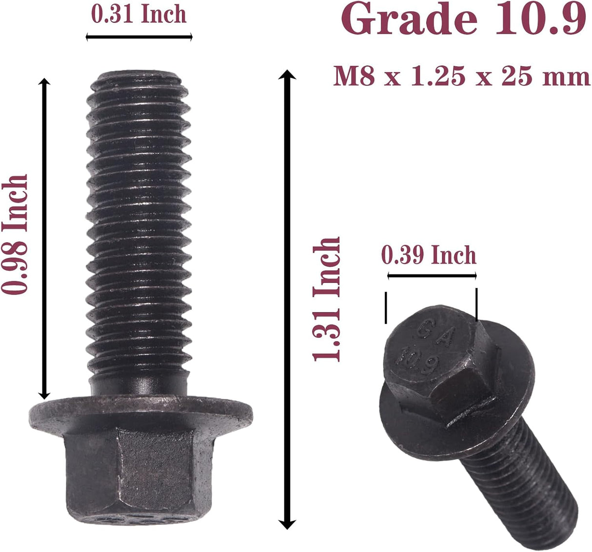 551696 GM LSx/LTx M8-1.25 x 25mm Steel Exhaust Header Bolts