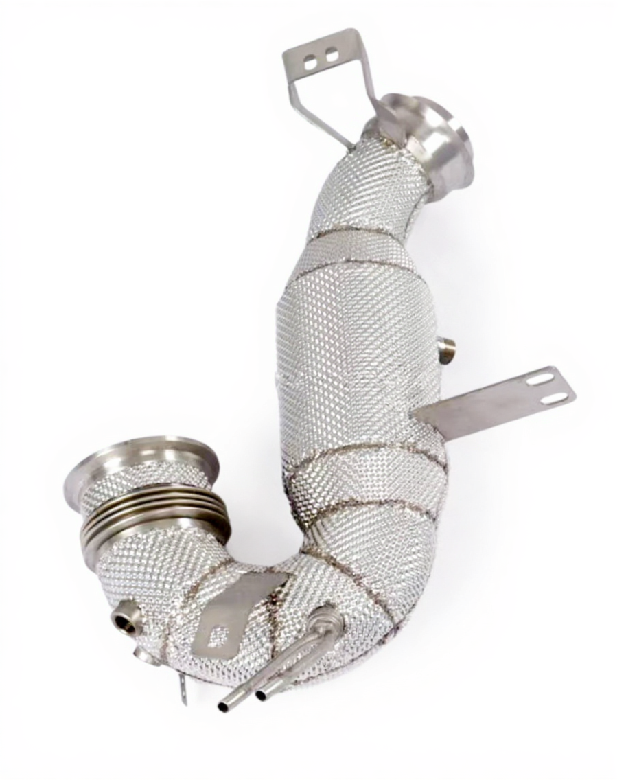 Kingman Speed® (19-23) Mercedes-Benz CLS53 M256 304SS 3" Down Pipe with Heat Wrap Layer