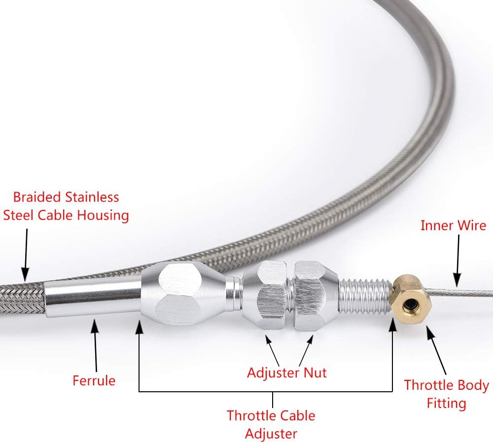 GM LS1/LS3/LS6/LS7 Throttle Accelerator Cable 4-Bolt Throttle Body