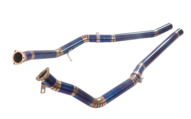 19-25 Audi RS6 C8/RS7 4K8 Titanium 3" Catless Exhaust Mid-Pipes