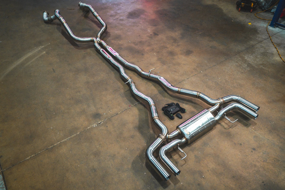 Valvetronic Designs® Alpina B8/BMW M850i G16 Valved Sport Cat-Back Exhaust with 4" OD Tips