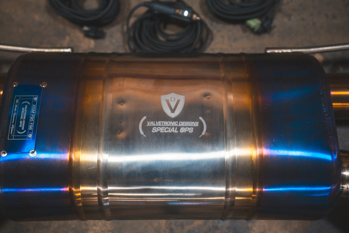 Valvetronic Designs® BMW X5M/X6M F95/F96 Valved Sport Cat-Back Exhaust with 4" OD Tips