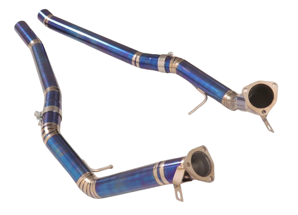 19-25 Audi RS6 C8/RS7 4K8 Titanium 3" Catless Exhaust Mid-Pipes