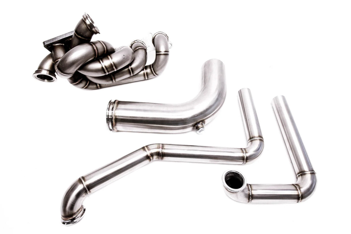 PLM® Honda K-Series Hood Exit Up-Pipe & Dump Tube for Top Mount Turbo Manifold
