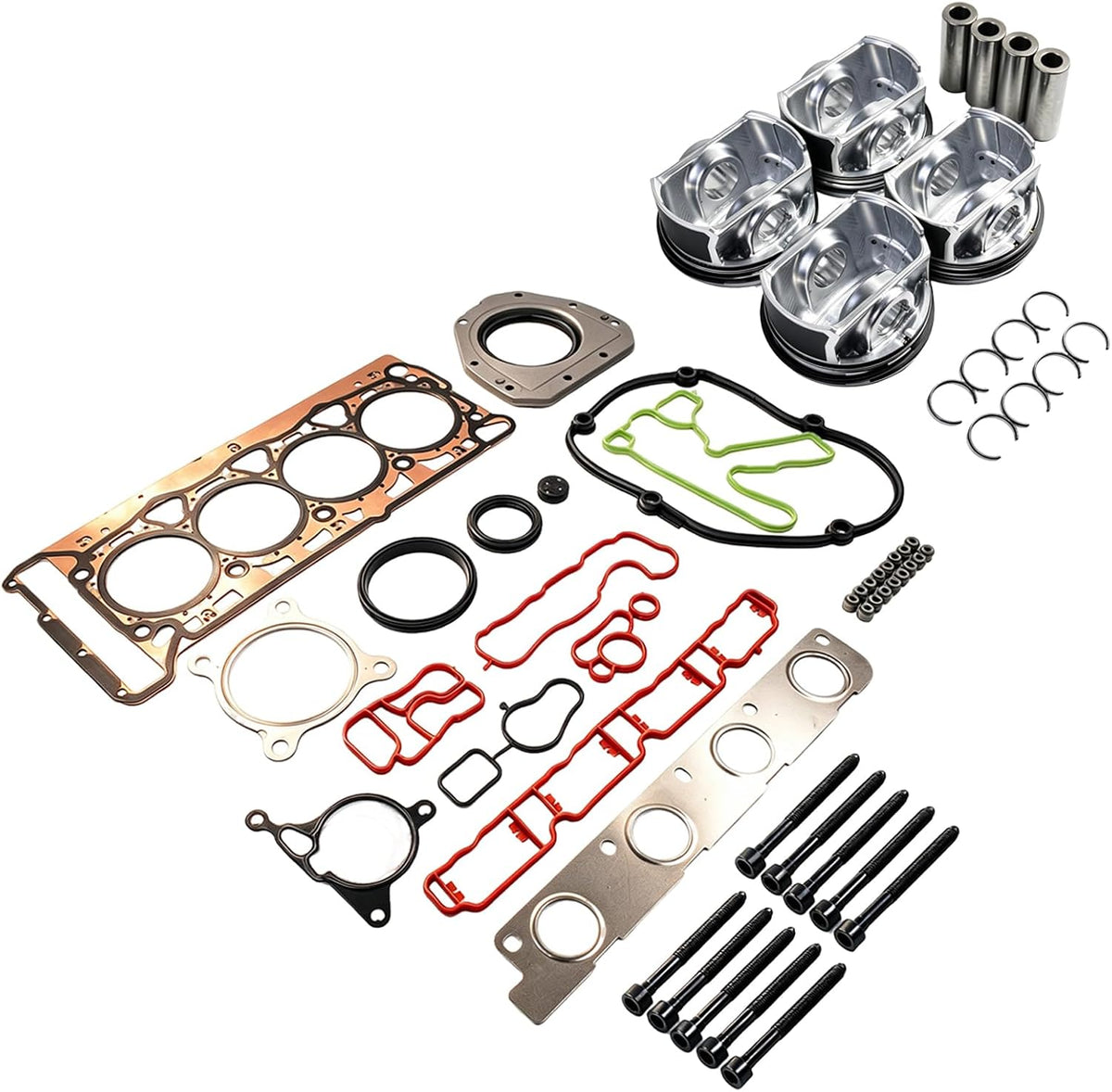 Kingman Speed® (08-17) Audi/Volkswagen EA888 2.0L Piston/Gasket Kit (82mm Piston/23mm Pins)