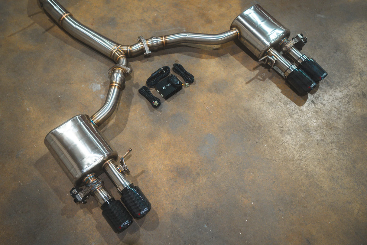 Valvetronic Designs® Audi S4/S5 B9 Valved Sport Titanium Cat-Back Exhaust with 4" OD TIps