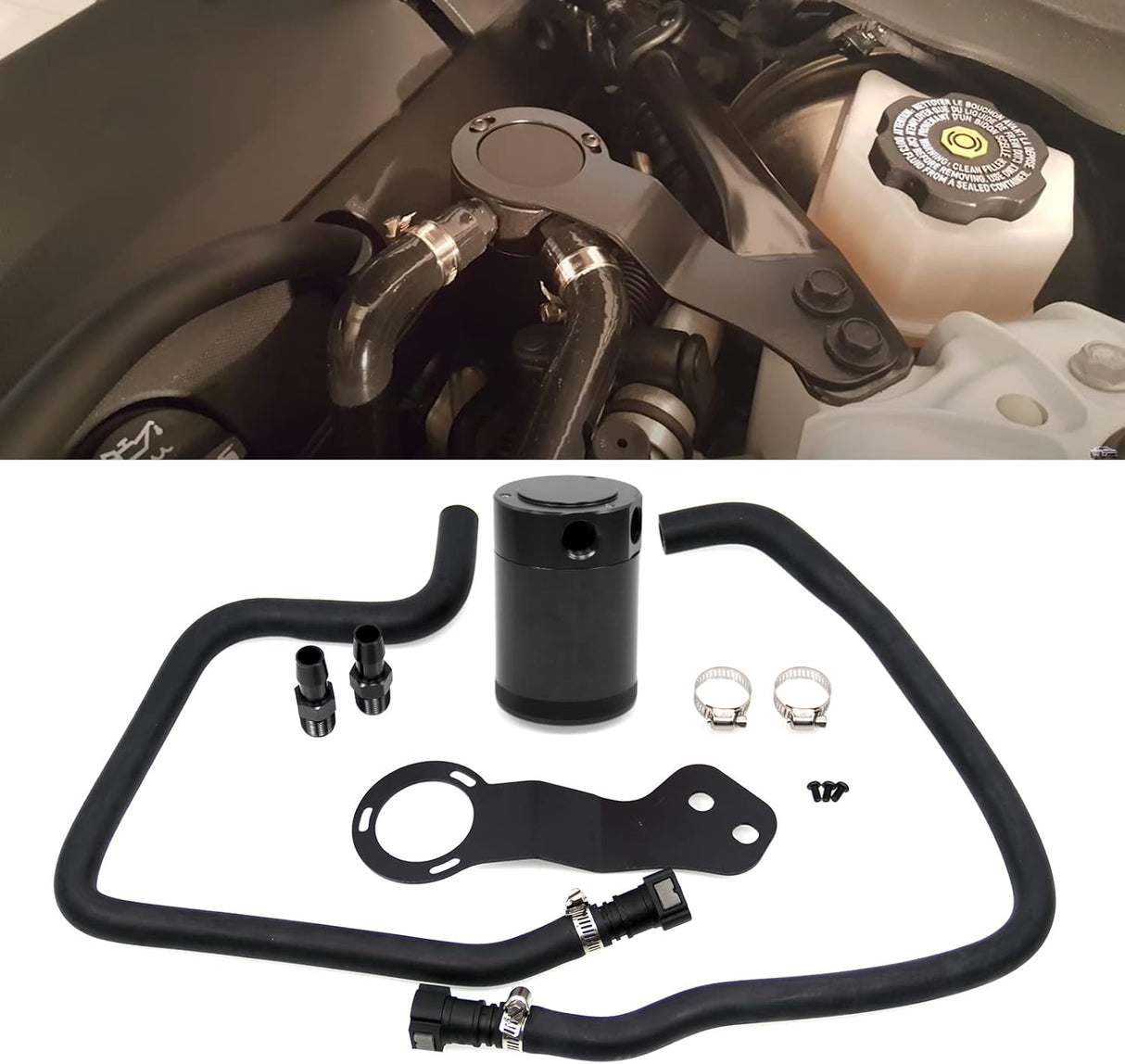 16-24 Chevrolet Camaro 6.2L SS/LT1 2-Port Baffled Oil Catch Can Kit