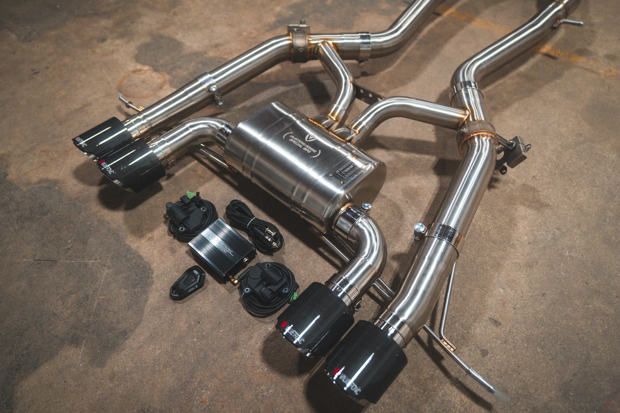 Valvetronic Designs® (20-25) BMW M3/M4 G8x Valved Sport Cat-Back Exhaust with 4" OD Tips