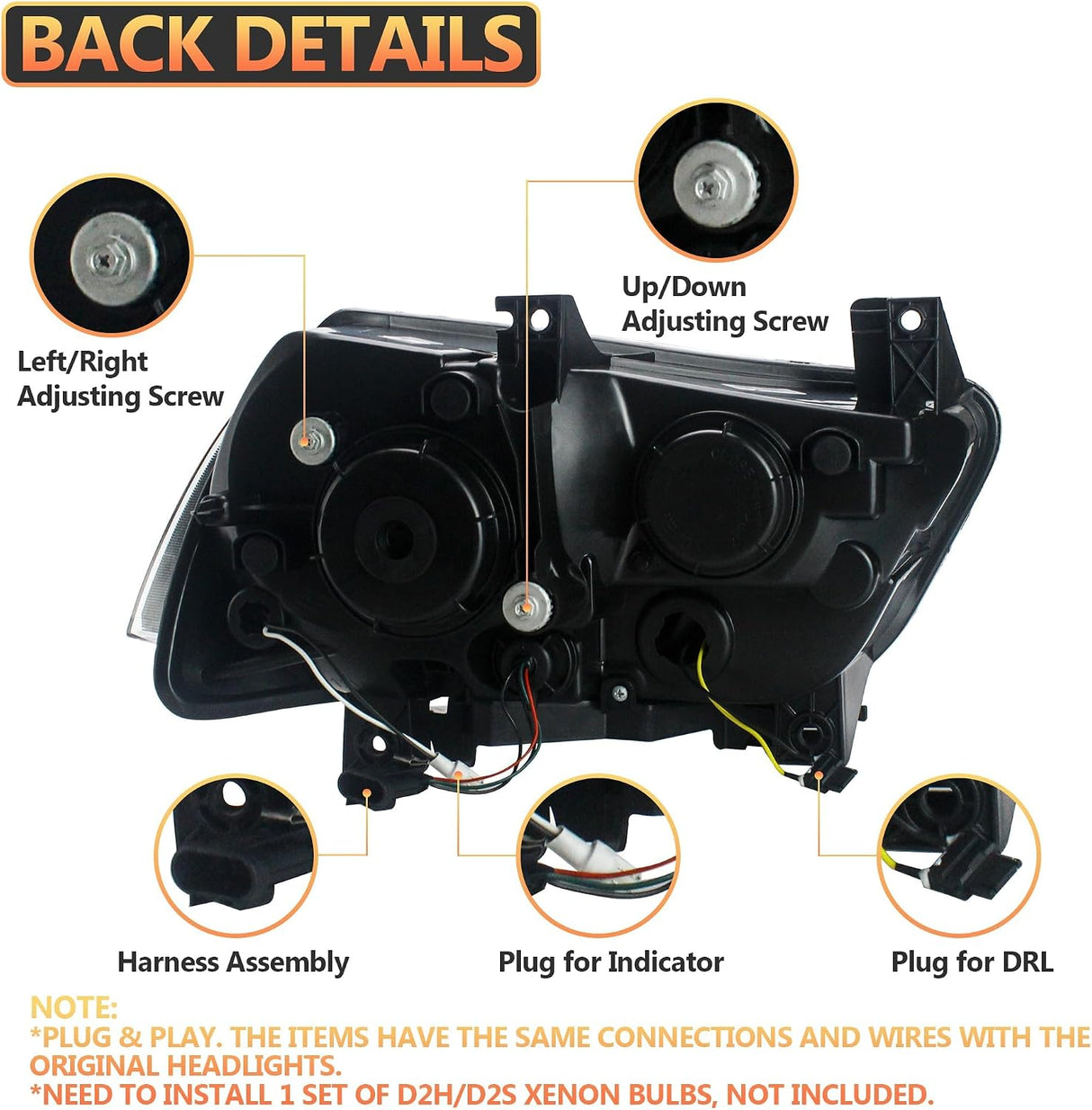 11-14 Dodge Charger Head Lights with Color Shift DRL Srip (Halogen)