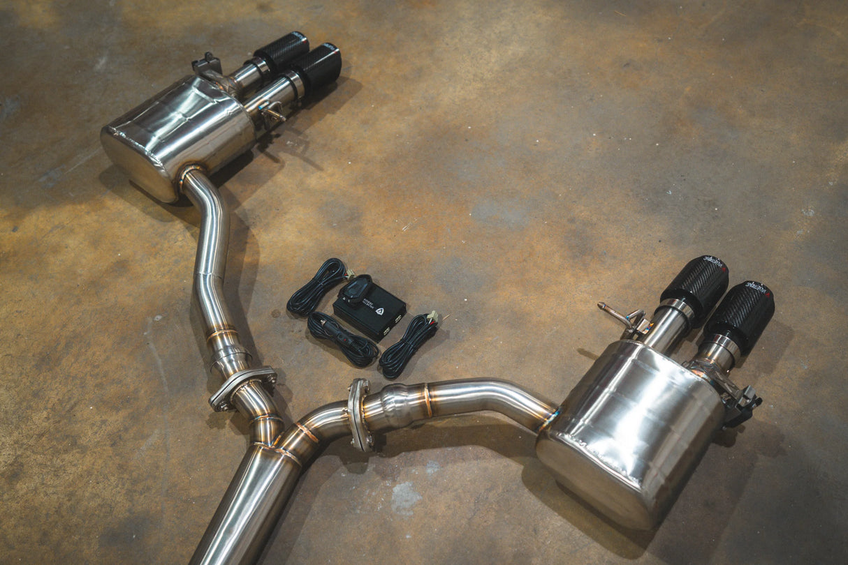 Valvetronic Designs® Audi S4/S5 B9 Valved Sport Titanium Cat-Back Exhaust with 4" OD TIps