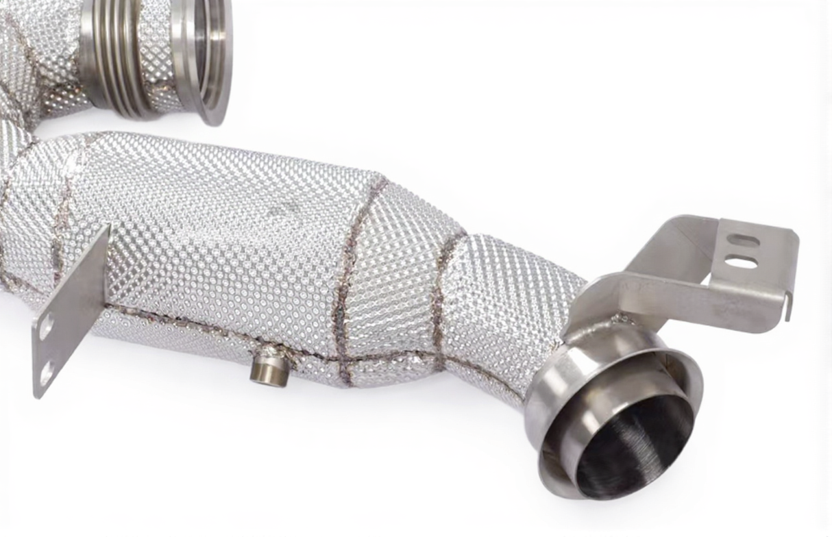 Kingman Speed® (19-23) Mercedes-Benz CLS53 M256 304SS 3" Down Pipe with Heat Wrap Layer