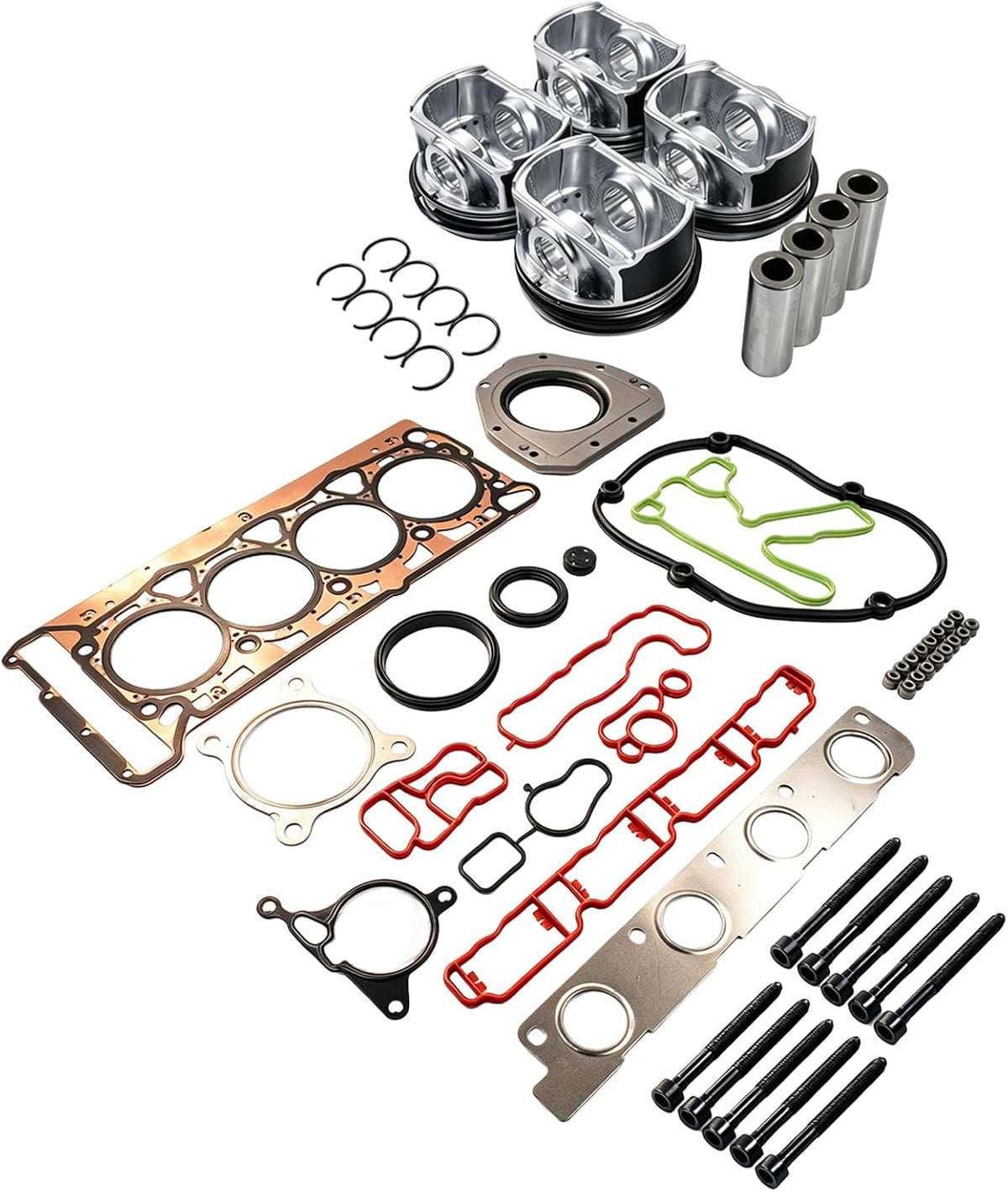 Kingman Speed® (08-17) Audi/Volkswagen EA888 2.0L Piston/Gasket Kit (82mm Piston/23mm Pins)