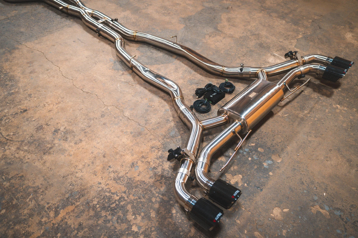 Valvetronic Designs® BMW X5M/X6M F95/F96 Valved Sport Cat-Back Exhaust with 4" OD Tips