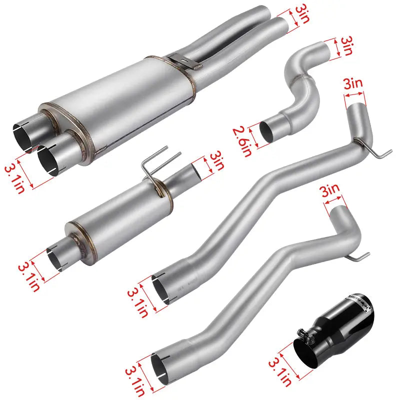 2010-2015 Chevrolet Camaro SS/ZL1 6.2L 3" Cat-Back Exhaust (AUTO)