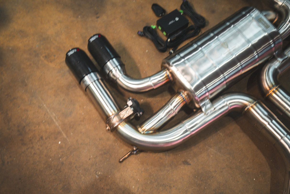 Valvetronic Designs® BMW X5M/X6M F85/F86 Valved Sport Cat-Back Exhaust with 4" OD Tips