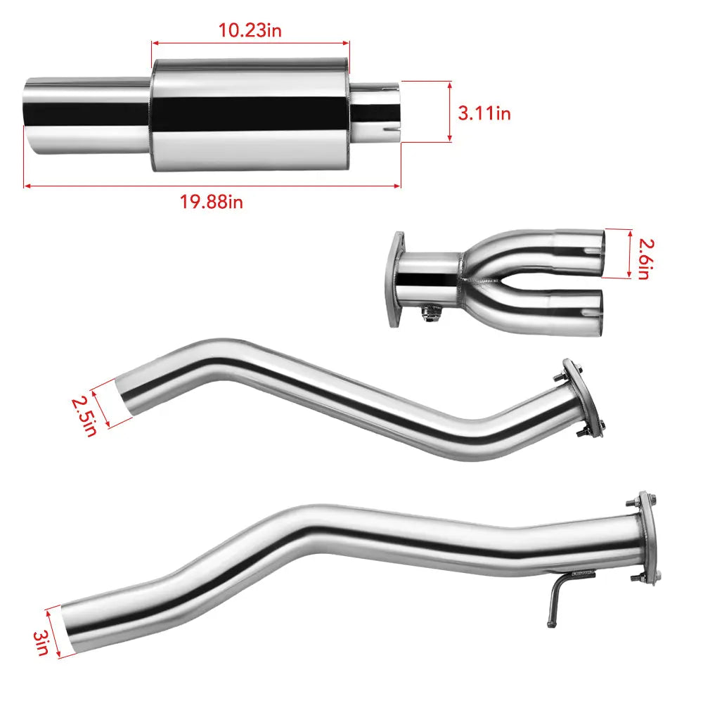 (09-20) Nissan 370Z 3.7L VQ37VHR Cat-Back Exhaust with 4" OD Tip