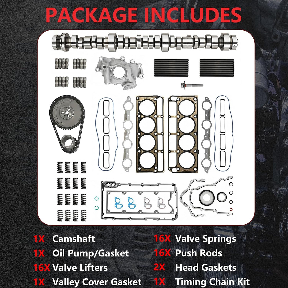 99-07 Silverado/Sierra 4.8L/5.3L Camshaft, Lifters, Oil Pump, Gaskets