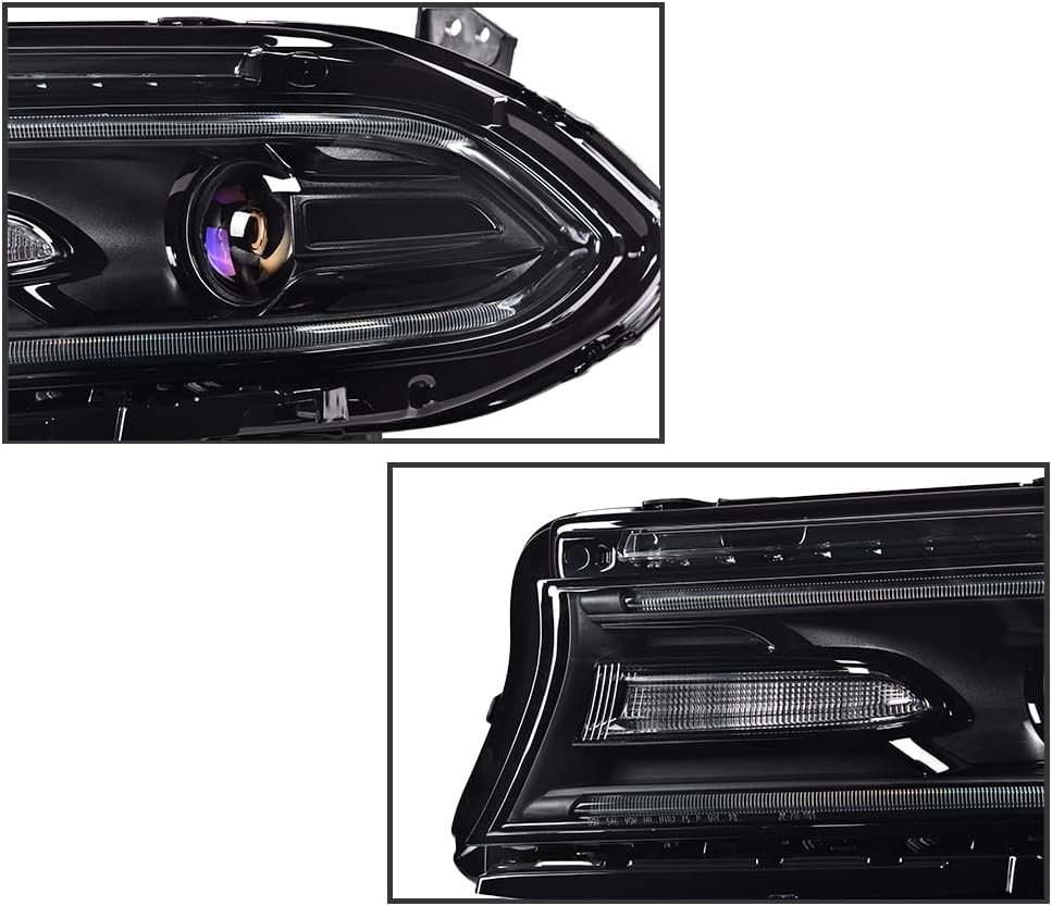 15-23 Dodge Charger Driver Side Head Light with DRL Strip (Halogen)
