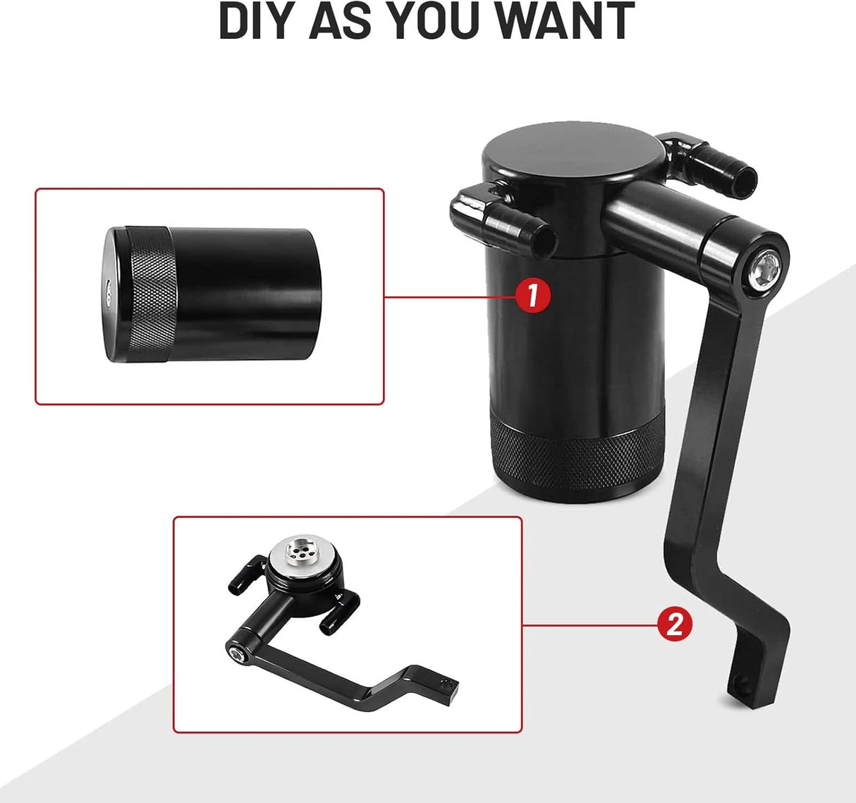 Dodge/Jeep/RAM 5.7L/6.4L HEMI Billet Oil Catch Can Kit (Z-Bracket)