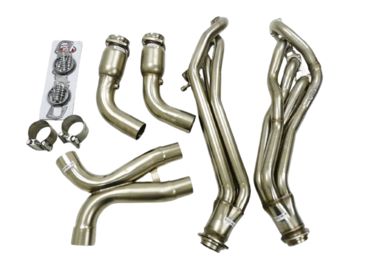 Ford Mustang GT500 5.4L 4V 304SS 1-7/8 Long Tube Exhaust Headers with Catted X-Pipe
