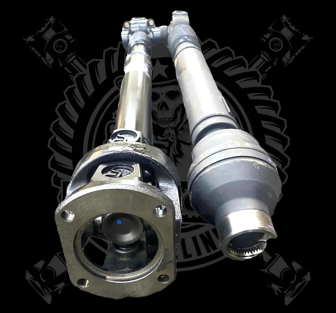 East Coast Driveline® (19-25) RAM 2500/3500 6.4L 8HP75 Front Driveshaft with New Transfer Case Bolt-On style Flange Yoke