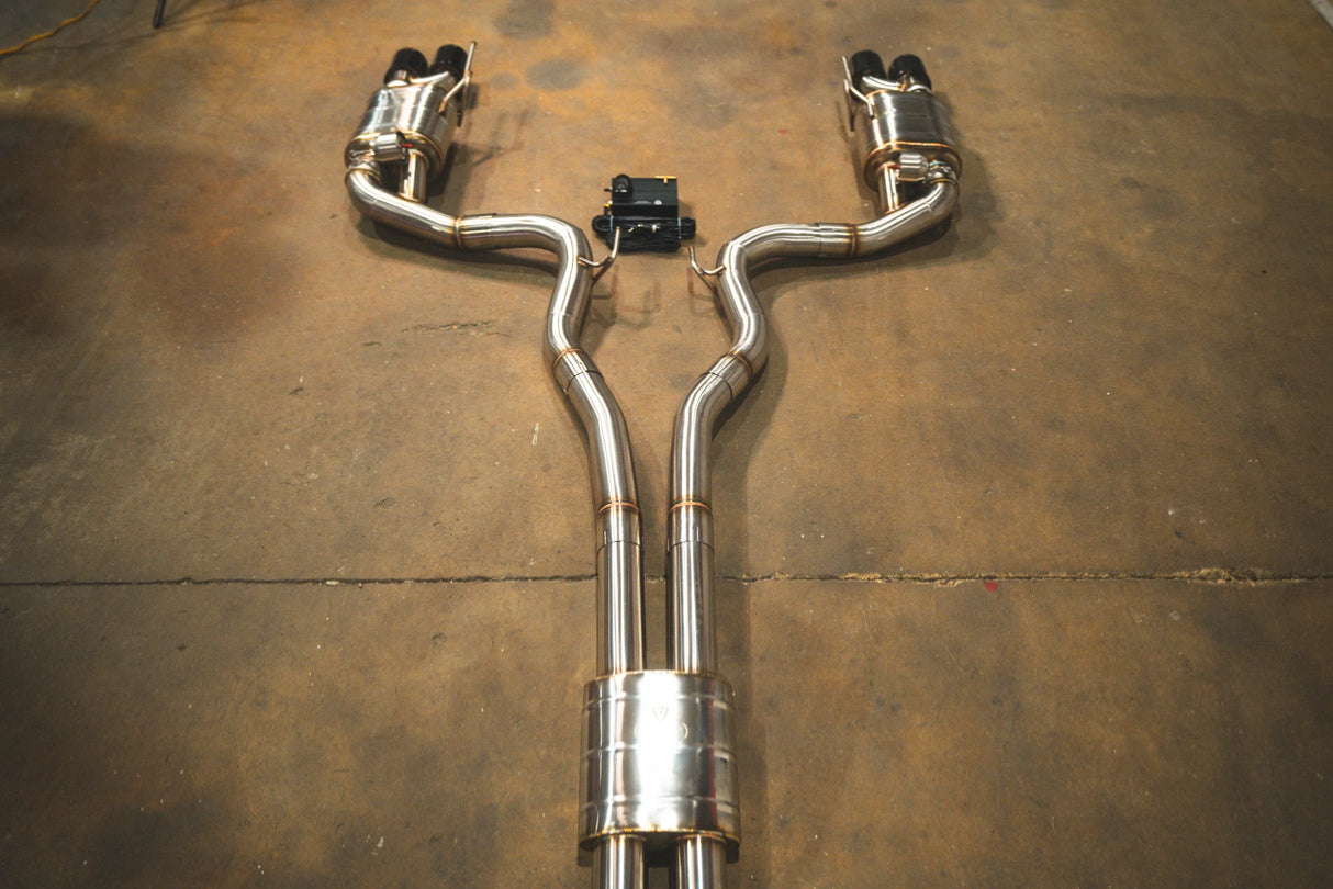 Valvetronic Designs® Ford Mustang GT S550 Valved Sport Cat-Back Exhaust with 4" OD Tips