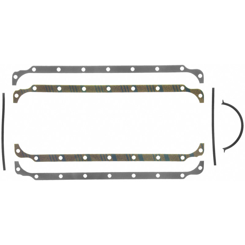Fel-Pro 17991 Engine Oil Pan Gasket Set 18 Bolt Hole Multi Piece Gasket