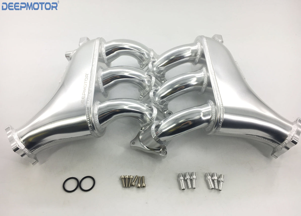Deepmotor GTR R35 VR38DETT Billet Intake Manifold for 09-UP Nissan Plenum Silver