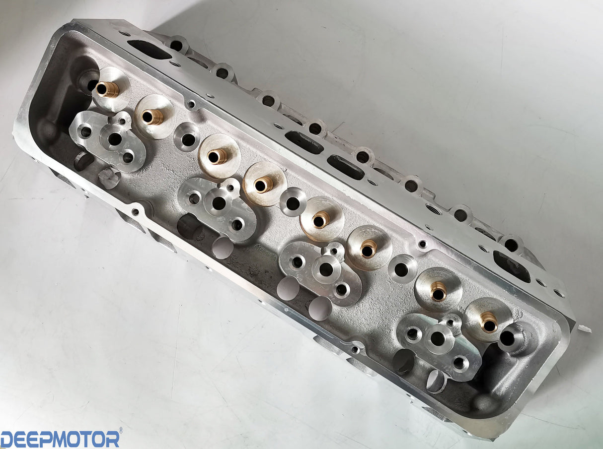 Deepmotor for Small Block Chevy SBC 350 Aluminum Bare Cylinder Head Angle Plug