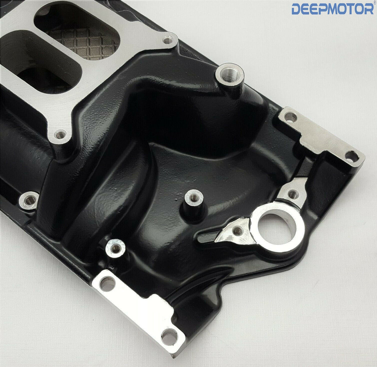 For Small Block Chevy SBC Vortec Dual Plane 350 383 Intake Manifold 1996-UP BLK